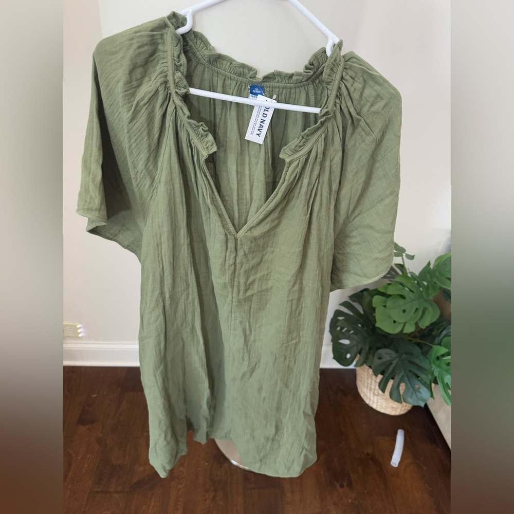 Old navy Olive Green dress Size XL petite NWT